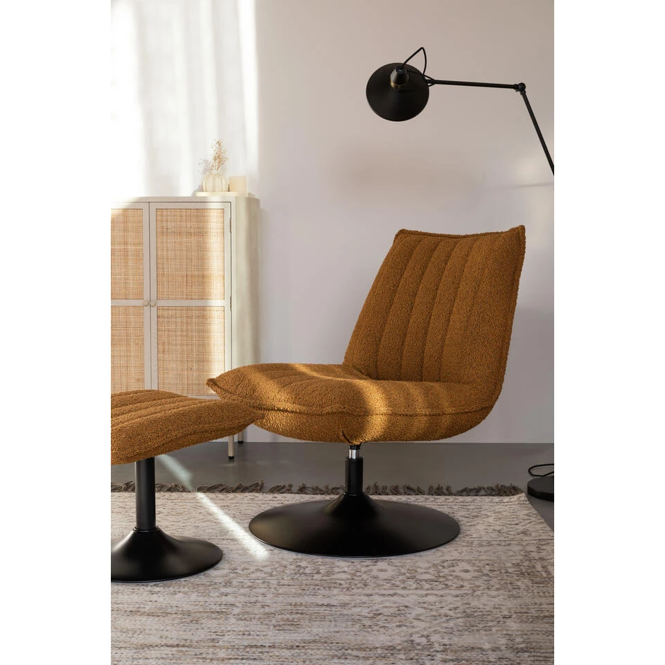 Rein Living Jax Fauteuil - Bouclé - Ochre 2 Rein Living Jax Fauteuil - Bouclé - Ochre - Afbeelding 2