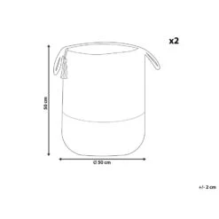 Beliani Mand GAJAR - Beige Jute 5 Beliani Mand GAJAR - Beige Jute -Woninginrichting Winkel 1000086724 0102