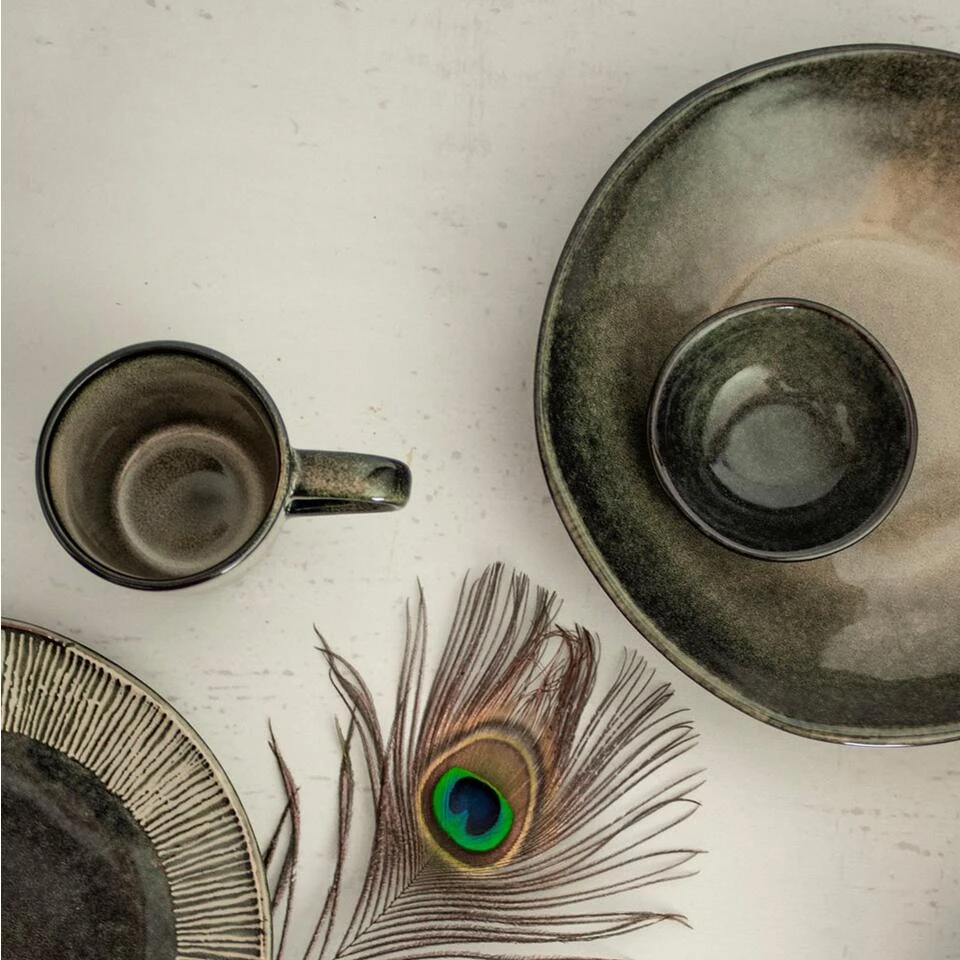 Dutch Rose Bord Diep 23,5 Cm Groen 4 Dutch Rose Bord Diep 23,5 Cm Groen - Afbeelding 4