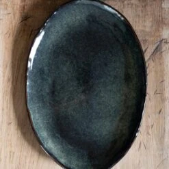 Dutch Rose Ovale Schaal 40x28 Cm Groen -Woninginrichting Winkel 1000086758 0102