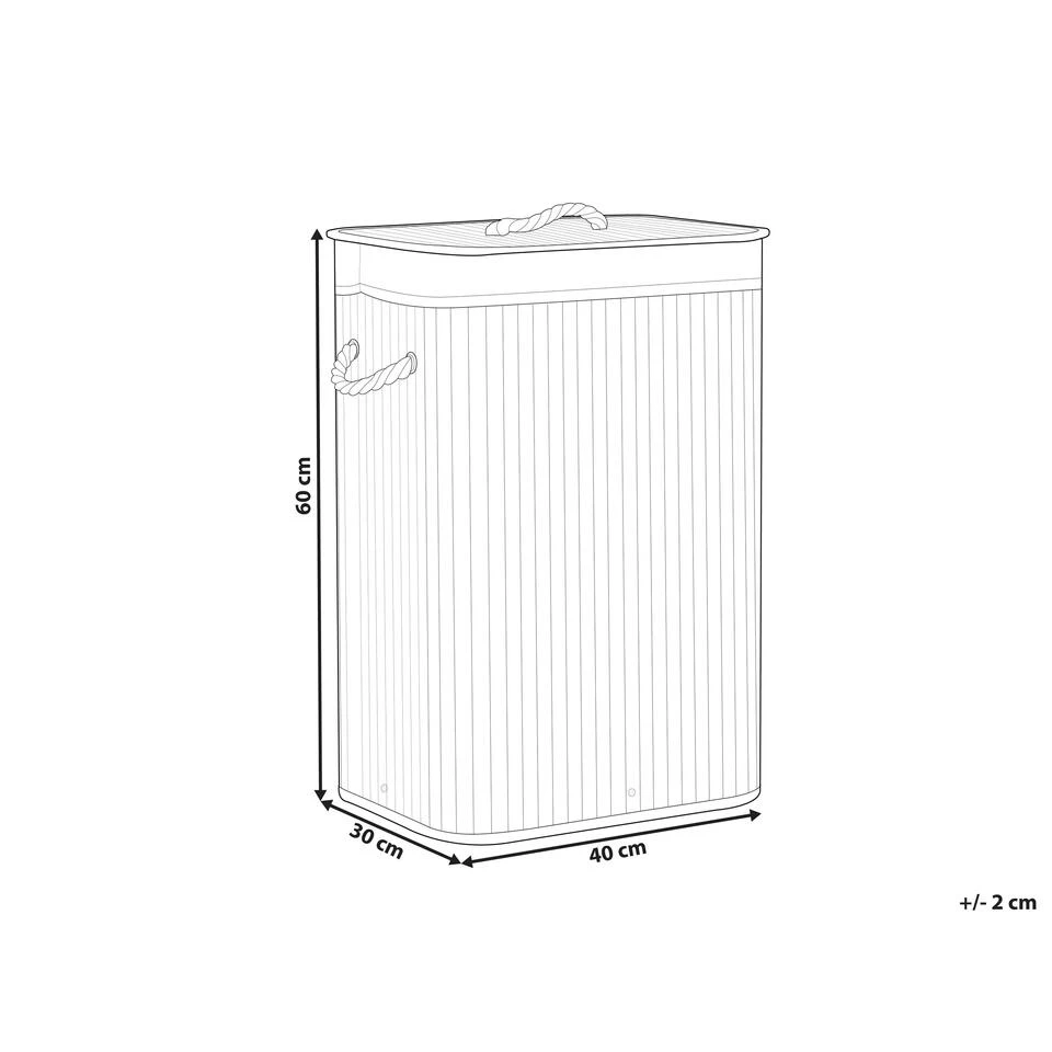 Beliani Mand KOMARI - Zwart Bamboehout 2 Beliani Mand KOMARI - Zwart Bamboehout - Afbeelding 2