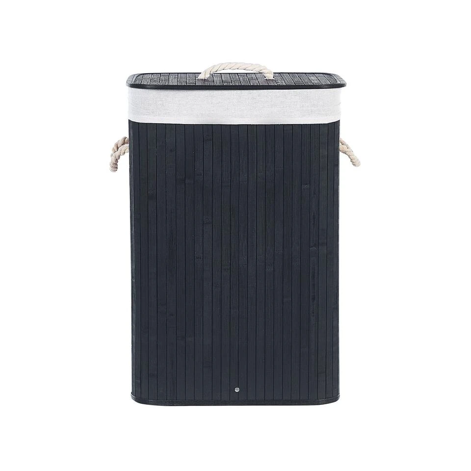 Beliani Mand KOMARI - Zwart Bamboehout 3 Beliani Mand KOMARI - Zwart Bamboehout - Afbeelding 3