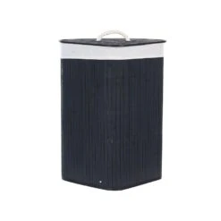 Beliani Mand MATARA - Zwart Bamboehout -Woninginrichting Winkel 1000087132 0104