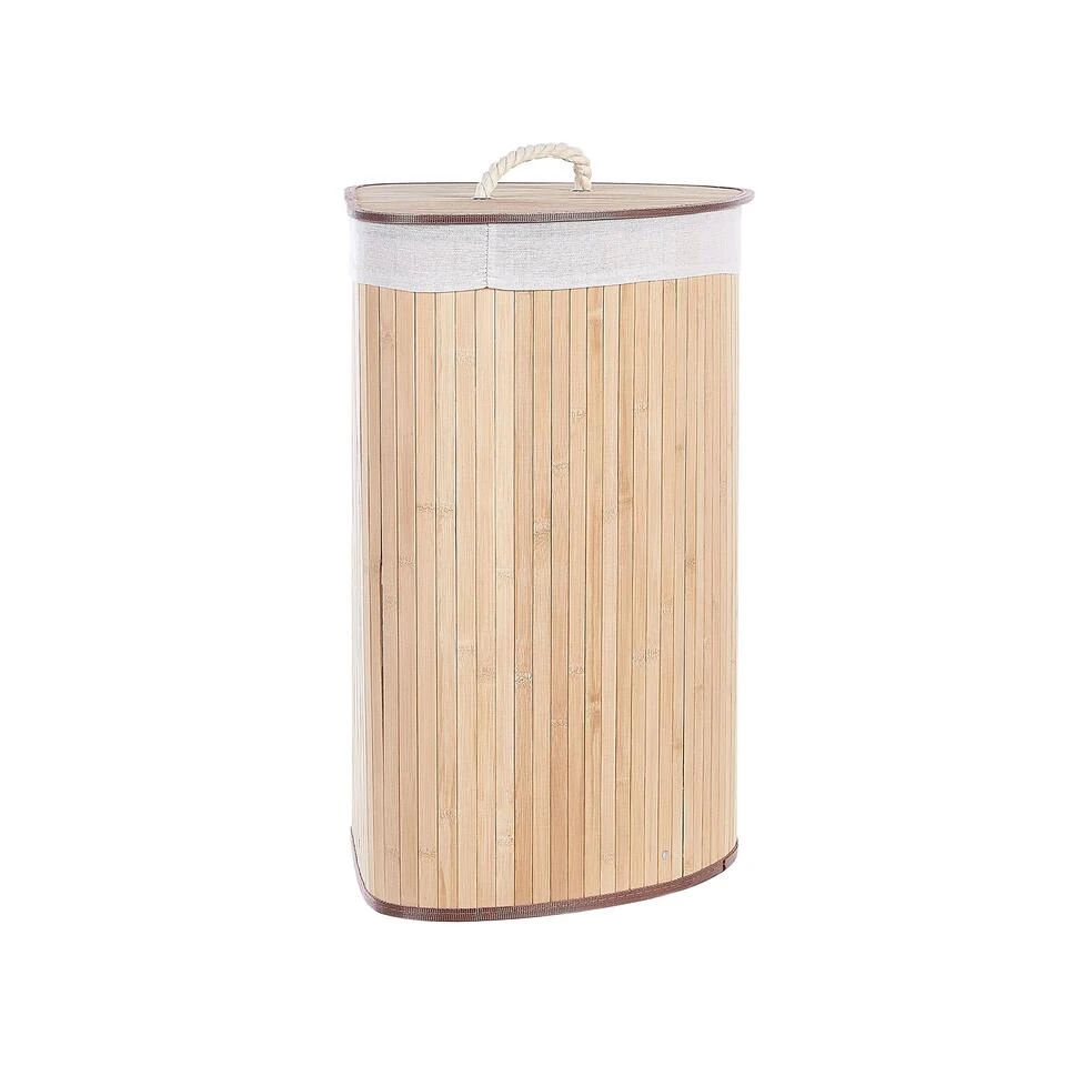 Beliani Mand MATARA - Lichte Houtkleur Bamboehout 4 Beliani Mand MATARA - Lichte Houtkleur Bamboehout - Afbeelding 4