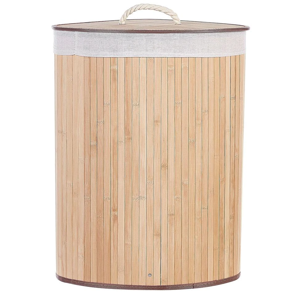 Beliani Mand MATARA - Lichte Houtkleur Bamboehout 1 Beliani Mand MATARA - Lichte Houtkleur Bamboehout