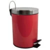 MSV Badkamer/toilet Pedaalemmer - Rood - 3 Liter - 17 X 25 Cm