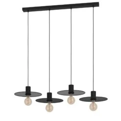 EGLO Ikeston Hanglamp - E27 - 98 Cm - Zwart - Staal