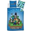 Minecraft Dekbedovertrek Fight - Eenpersoons - 140 X 200 Cm - Polyester