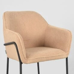 LABEL51 - Eetkamerstoel Dexter - Beige - Teddy - 66x62x85 Cm -Woninginrichting Winkel 1000093228 0103
