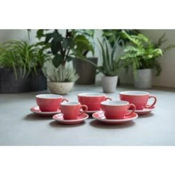 Egg Koffiekop Met Schotel - Set Van 2 - 150ml - Berry -Woninginrichting Winkel 1000093491 0102
