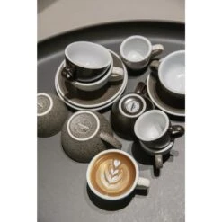 Egg Koffiekop Met Schotel - Set Van 2 - 150ml - Gunpowder -Woninginrichting Winkel 1000093492 0102