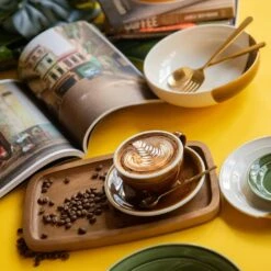 Egg Espressokop Met Schotel - Set Van 2 - 80ml - Caramel 7 Egg Espressokop Met Schotel - Set Van 2 - 80ml - Caramel -Woninginrichting Winkel 1000093502 0103