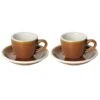 Egg Espressokop Met Schotel - Set Van 2 - 80ml - Caramel