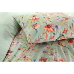 Papillon Dekbedovertrek Nora- 140x200/220- Groen -Woninginrichting Winkel 1000093518 0103