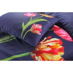 Papillon Dekbedovertrek Tulips - 140x200/220 Cm - Navy -Woninginrichting Winkel 1000093519 0103