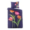 Papillon Dekbedovertrek Tulips - 140x200/220 Cm - Navy
