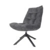 Decor 88 Adaline Velvet Fauteuil Donkergrijs - 70x65-105 Cm