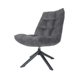 Decor 88 Adaline Velvet Fauteuil Donkergrijs - 70x65-105 Cm