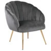 Sohome Fauteuil Garrick - Velvet - Dark Grey/Gold