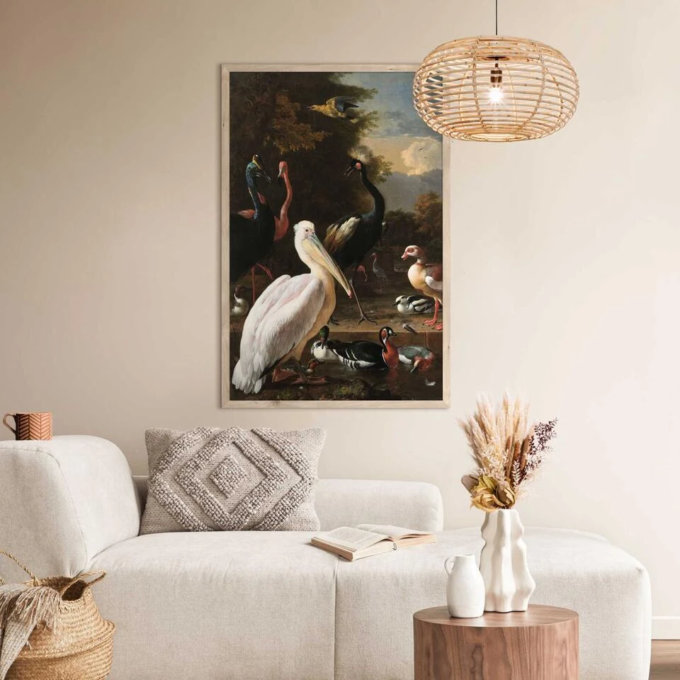 Ingelijste Poster D'Hondecoeter De Pelikaan 93,5x63 Cm Bont 2 Ingelijste Poster D'Hondecoeter De Pelikaan 93,5x63 Cm Bont - Afbeelding 2