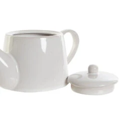 Items Theepot - Van Wit Porselein - 1100 Ml - Met Handvat -Woninginrichting Winkel 1000096724 0102