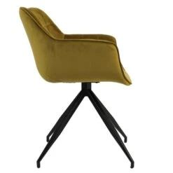 Jaimy Eetkamerstoel Velvet - Stof - Geel -Woninginrichting Winkel 1000096980 0103
