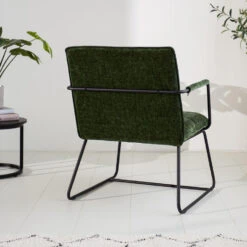 Fauteuil Hailey Donkergroen Chenille - Stof - Groen -Woninginrichting Winkel 1000097053 0102