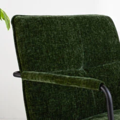 Fauteuil Hailey Donkergroen Chenille - Stof - Groen -Woninginrichting Winkel 1000097053 0103