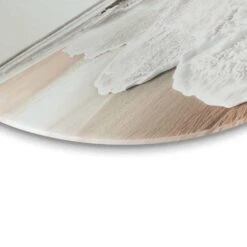 Glasschilderij Rollende Golven Ø 70 Cm Beige -Woninginrichting Winkel 1000097328 0103