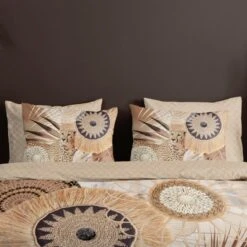 HIP Dekbedovertrek "Raeni" - Taupe - (140x220 Cm) -Woninginrichting Winkel 1000097571 0102