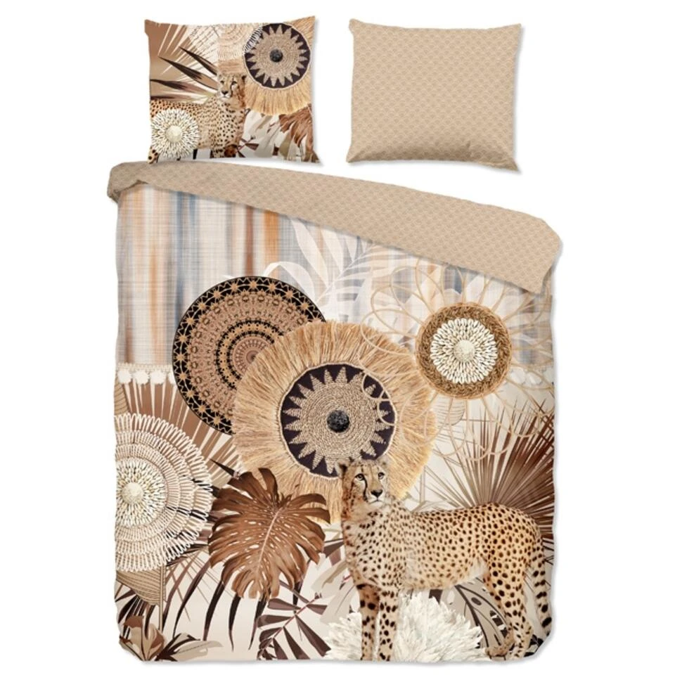 HIP Dekbedovertrek "Raeni" - Taupe - (240x220 Cm) 1 HIP Dekbedovertrek "Raeni" - Taupe - (240x220 Cm)