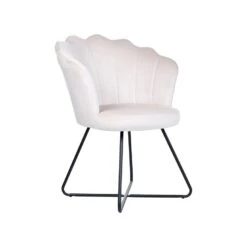 Beliani Fauteuil LOVELOCK - Beige Fluweel