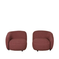 LABEL51 Fauteuil Livo Links - Winered - Boucle -Woninginrichting Winkel 1000097883 0103
