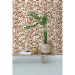 ESTAhome Behang - Mediterrane Huisjes - Beige En Terracotta - 50 X 900 Cm -Woninginrichting Winkel 1000098077 0103