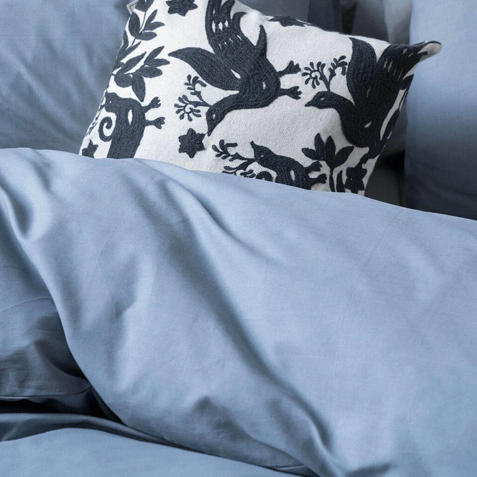 Dindi Home - Dekbedovertrek Plain Beauty - 260x220 Cm - Blauw 4 Dindi Home - Dekbedovertrek Plain Beauty - 260x220 Cm - Blauw - Afbeelding 4