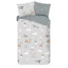 Good Morning Dekbedovertrek "Cira" - Grijs - (140x220 Cm)