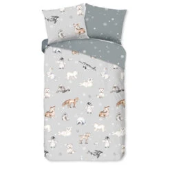 Good Morning Dekbedovertrek "Cira" - Grijs - (140x220 Cm)