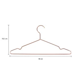 QUVIO Kledinghanger Set Van 10 - Metaal - Koperkleur -Woninginrichting Winkel 1000099310 0103