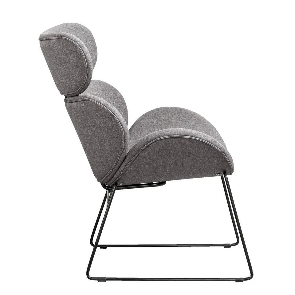 Fauteuil Cezar - Stof - Grijs 2 Fauteuil Cezar - Stof - Grijs - Afbeelding 2