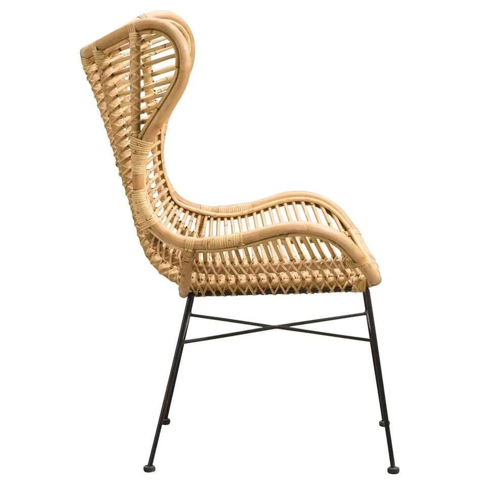Fauteuil Jasmine - Rotan/metaal - Naturel 4 Fauteuil Jasmine - Rotan/metaal - Naturel - Afbeelding 4
