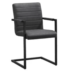 Eetkamerstoel Lizzy - Met Armleuningen - Antraciet