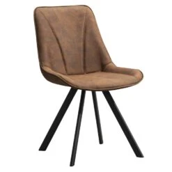 Eetkamerstoel Bas - Stof Cowboy - Cognac