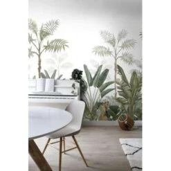 ESTAhome Fotobehang - Jungle-motief - Wit En Groen - 3 X 2.79 M -Woninginrichting Winkel 1112225765 0103