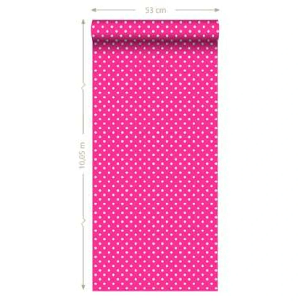 ESTAhome Behang - Kleine Stippen - Roze - 53 Cm X 10,05 M 3 ESTAhome Behang - Kleine Stippen - Roze - 53 Cm X 10,05 M - Afbeelding 3