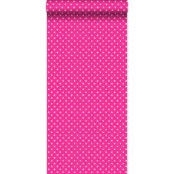 ESTAhome Behang - Kleine Stippen - Roze - 53 Cm X 10,05 M