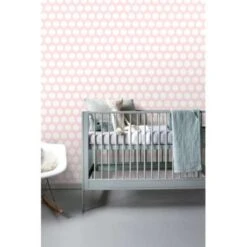 ESTAhome Behang - Kleine Stippen - Wit En Licht Roze - 53 Cm X 10.05 M -Woninginrichting Winkel 1162957970 0102
