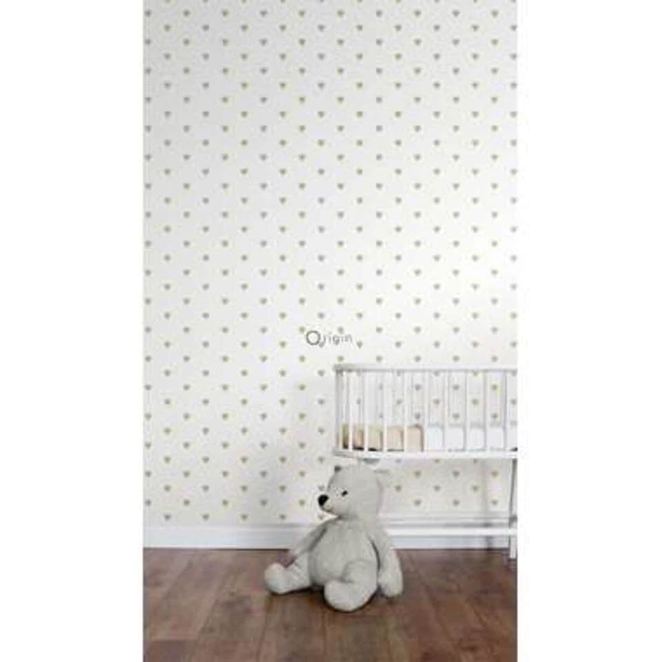Origin Behang - Hartjes - Wit En Goud - 0.53 X 10.05 M 3 Origin Behang - Hartjes - Wit En Goud - 0.53 X 10.05 M - Afbeelding 3