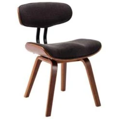 VidaXL Eetkamerstoelen 2 St Gebogen Hout En Stof Grijs -Woninginrichting Winkel 1167566998 0102