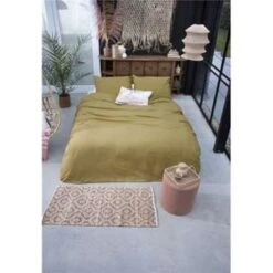 Walra - Dekbedovertrek Basic & Tough - 200x220 Cm - Honing Mosterd -Woninginrichting Winkel 1198355313 0103