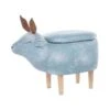 Beliani Hocker REINDEER - Blauw Polyester